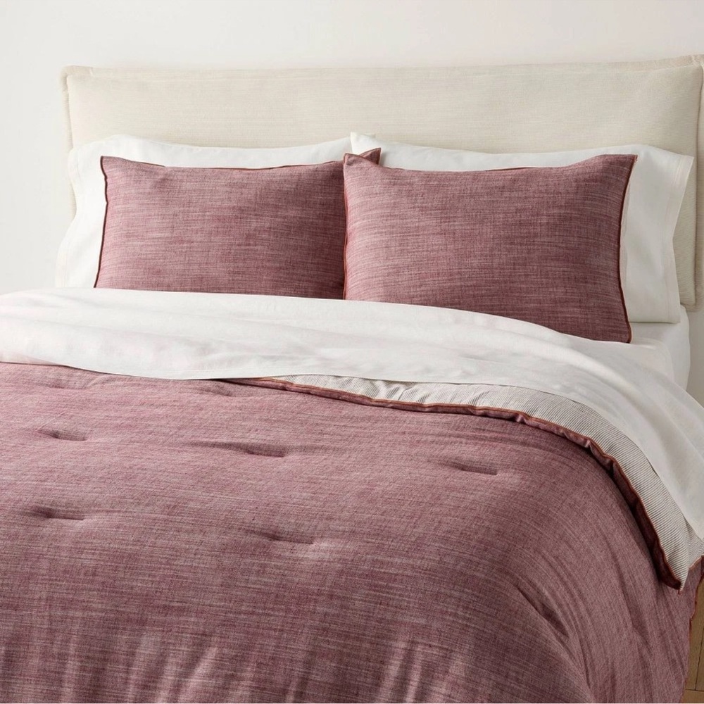 Hearth & Hand 3pc Burgundy Full/Queen Reversible Comforter Set w/ Shams NEW